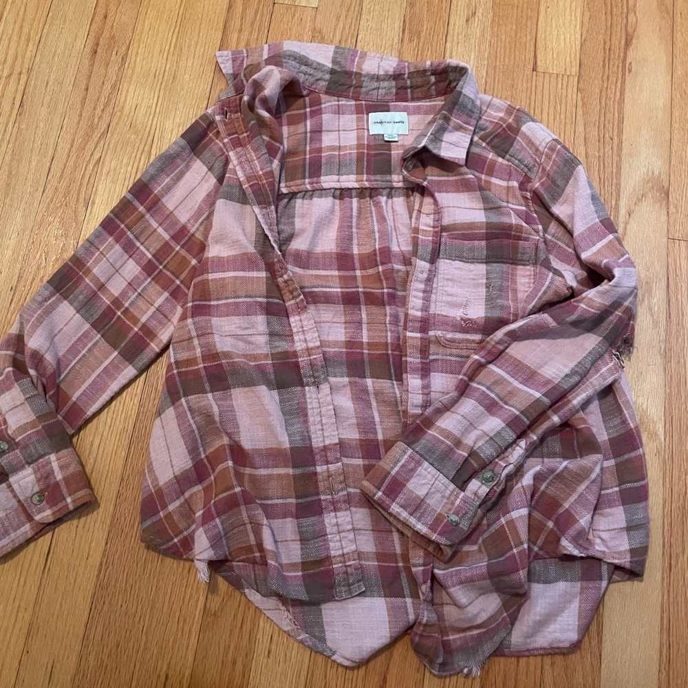 distressed flannel